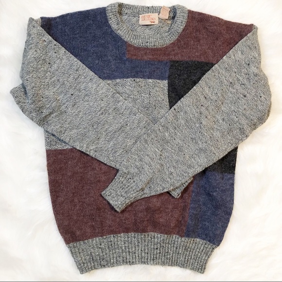 Vintage Other - The Fox Collection vintage color block sweater M